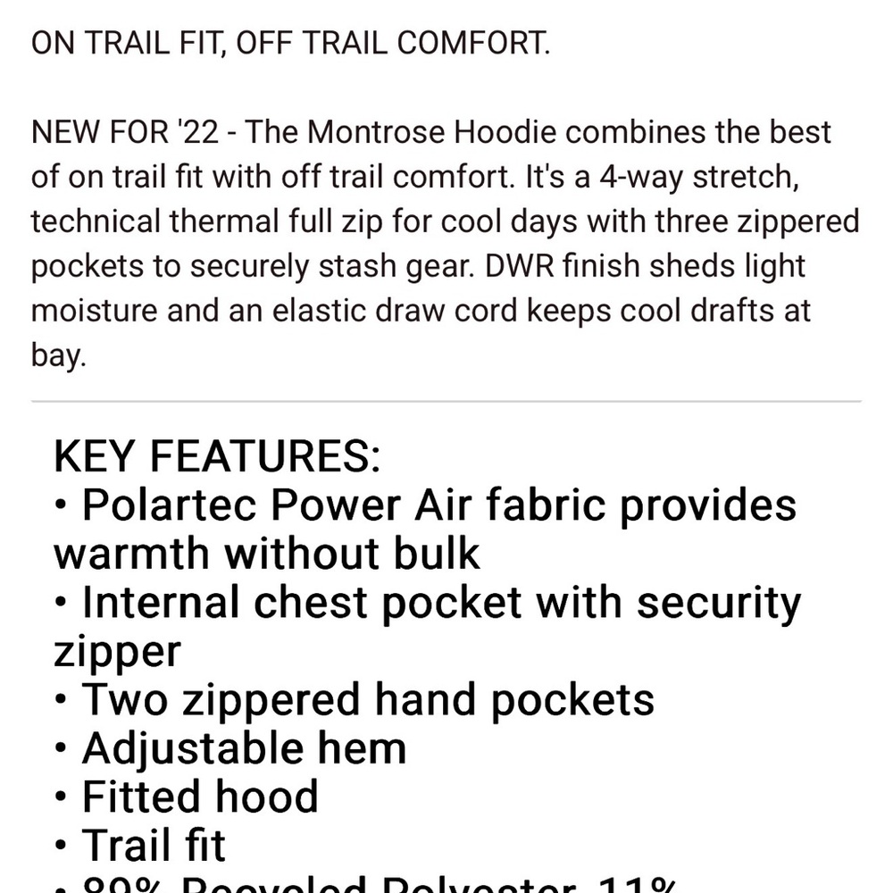 Yeti Cycles Mens Grey Black Full Zip Performance Fleece Hoodie Jacket Size Large - Picture 15 of 15